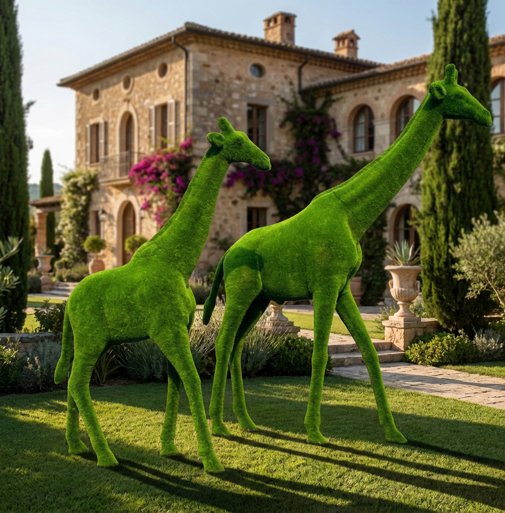 Progetto esclusivo scultura in erba per spazi pubblici